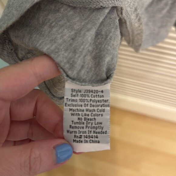 Johnny Was Grey Embroidered Cotton Boho Dress Size Small - Picture 5 of 5